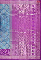 Cerulean Blue Kanchipuram Silk Saree