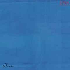 Star Command Blue Kanchipuram Silk Saree