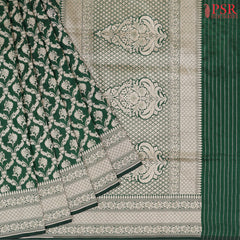 Dark Green Banarasi Silk