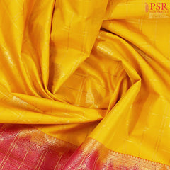 Yellow Fancy Kanchipuram Silk Saree