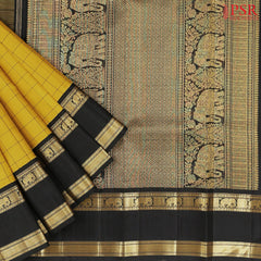 Mustard Yellow Kanchipuram Silk Saree