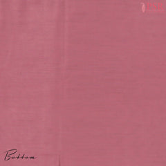 Dark Blush Pink Banaras Silk Cotton Dress Material