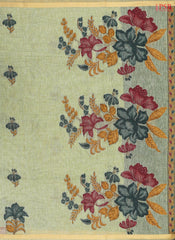 Pistachio Green Ghicha Cotton Saree