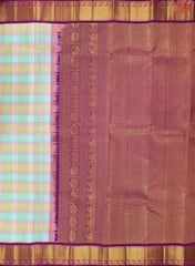 Pastel Multicolor Kanchipuram Silk Saree