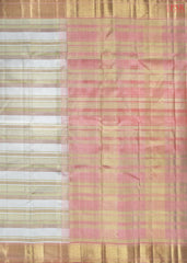 Beige Kanchipuram Jacquard Tissue Silk Saree