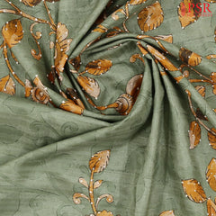 Sage Green Semi Dupion Saree