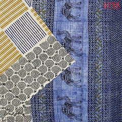 Cobalt Blue Cotton Dress Material