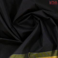 Black Cotton Silk Saree
