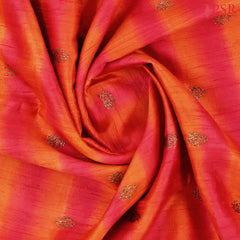 Red & Orange Banaras Jute Silk Saree