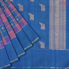 French Blue Kanchipuram Silk Saree