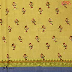 Khavi Orange Printed Cotton Saree