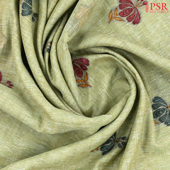 Pistachio Green Ghicha Cotton Saree