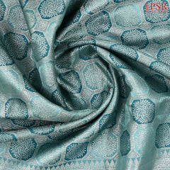 Turquoise Kanchipuram Silk Saree