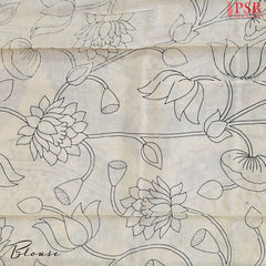 Royal Beige Kalamkari Silk Saree