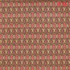 Mustard Brown Semi Tassar Ikkat Print Running Material