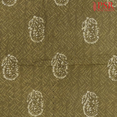 Dark Olive Hacoba Embroidery Running Material