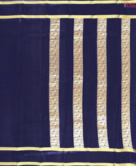 Dark Blue Mysore Silk Saree