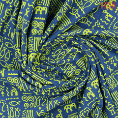 Indigo Blue Jaipur Cotton Print Running Material