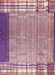 Dark Violet Kanchipuram Silk Saree