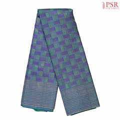 Peacock Teal Kanchipuram Jacquard Silk Saree