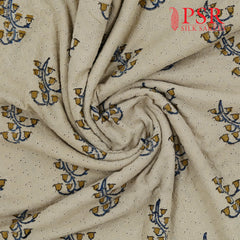 Beige Hacoba Embroidery Running Material
