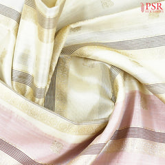 Cream Beige Kanchipuram Silk Saree