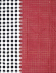 Off White & Black Kanchipuram Silk Saree