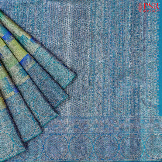 Multicolor Kanchipuram Jacquard Silk Saree