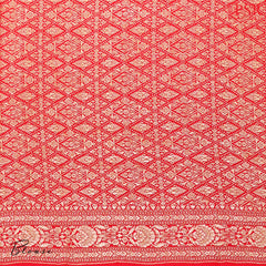 Emerald Green Georgette Silk Saree