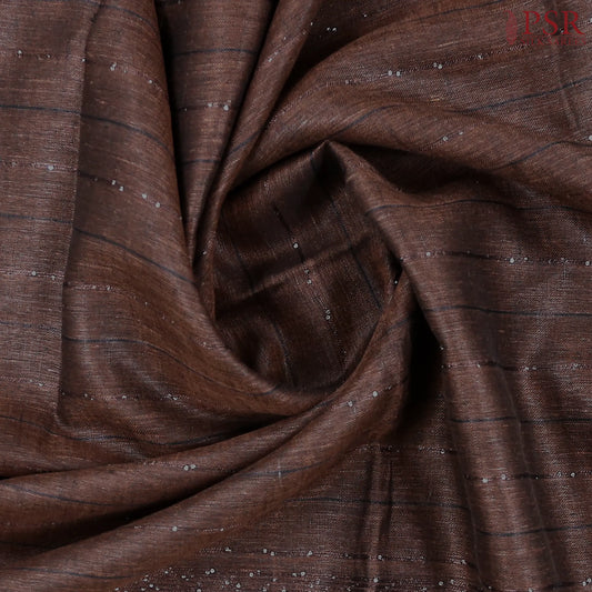 Brown Linen Saree