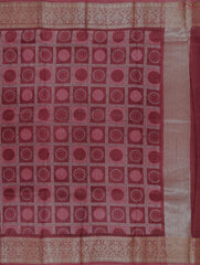 Maroon Chanderi Silk Cotton Saree