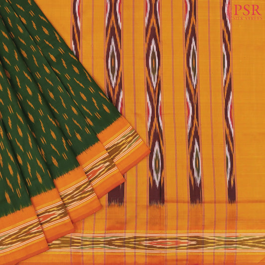 Dark Green Pochampally Silk Saree