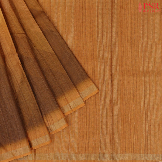 Shades Of Orange Kadhi Tussar Silk Saree