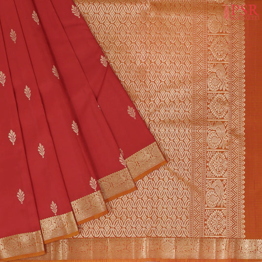 Red Fancy Kanchipuram Silk Saree
