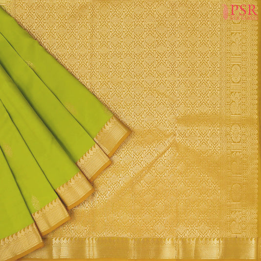 Chartreuse Green Fancy Kanchipuram Silk Saree