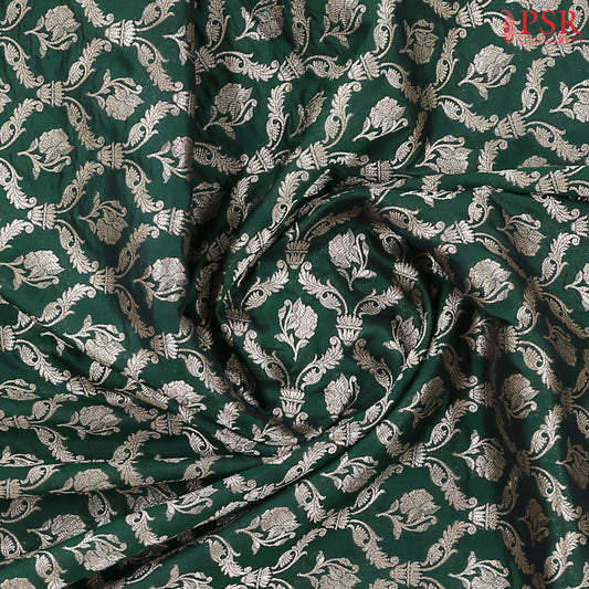 Dark Green Banarasi Silk