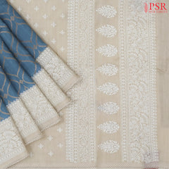 Cerulean Blue Munga Silk Saree