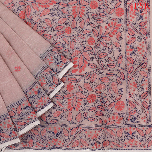 Mauve Pink Bengal Cotton Saree