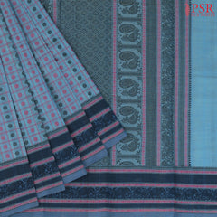 Cerulean Blue Kalakshetra Kovai Cotton Saree