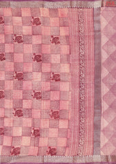 Dark Pink Chanderi Silk Cotton Saree