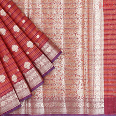 Crimson Silk Cotton Cut Work Saree