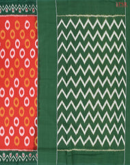 Red Ikkat Cotton Saree