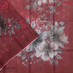 Maroon Tissue Dress Material
