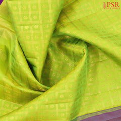 Bright Green Kanchipuram Silk Saree
