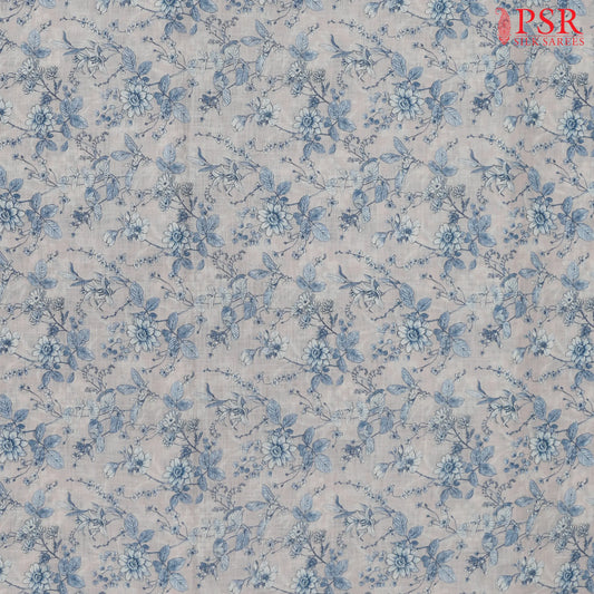 Pale Pink Linen Print Running Material