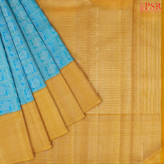 Blue Bridal Kanchipuram Silk Saree