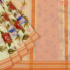 Mellow Yellow Printed Cotton Saree