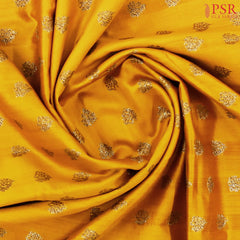 Mustard Yellow Chiniya Silk Saree