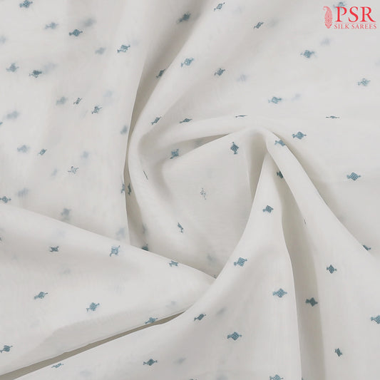 Off White Organza Embroidery Saree