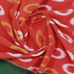 Red Ikkat Cotton Saree